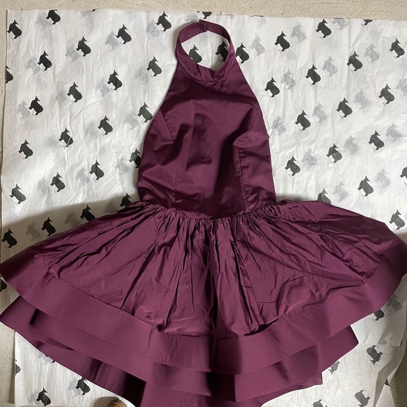 Pema Backless Cocktail Party Dress in Eggplant by VAUTE - Picture 4 of 6